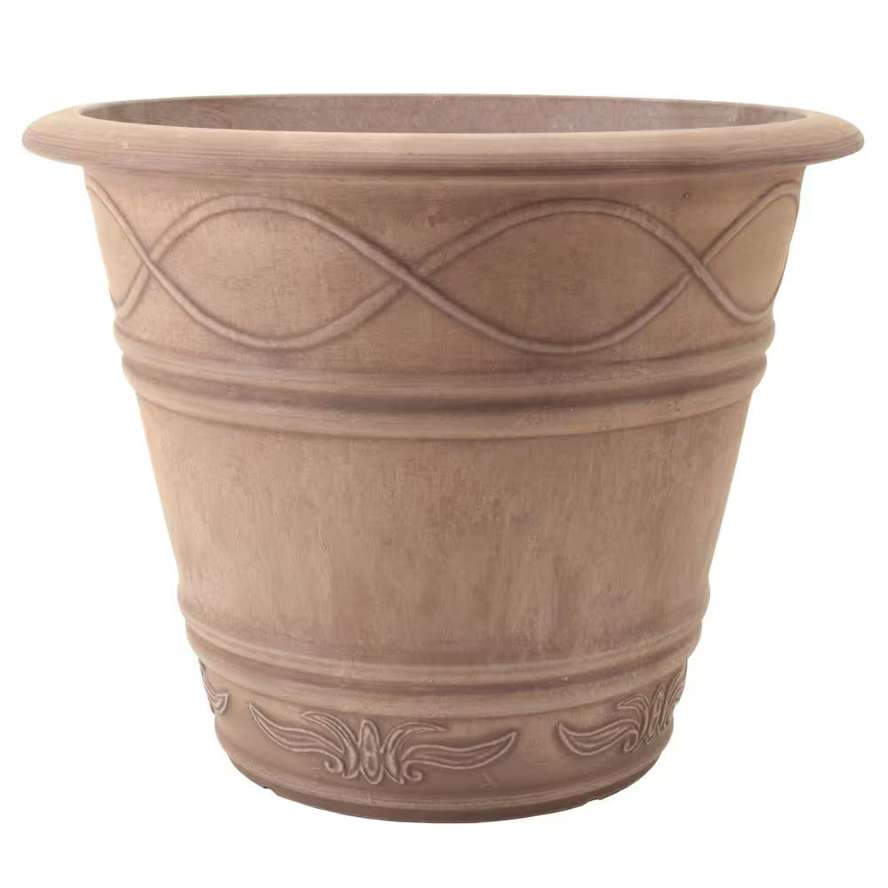 Western Weave 14-1/2 In. X 11 In. Taupe Composite PSW Pot