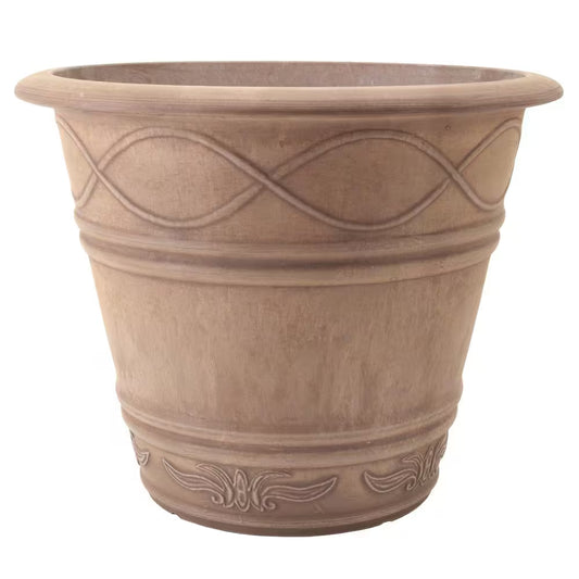 Western Weave 14-1/2 In. X 11 In. Taupe Composite PSW Pot