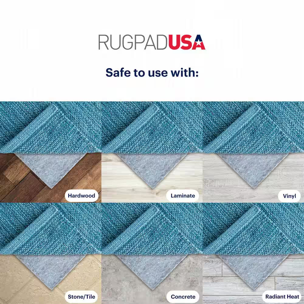 Essentials 8 Ft. X 10 Ft. Hard Surface 100% Felt 3/8 In. Thickness Rug Pad