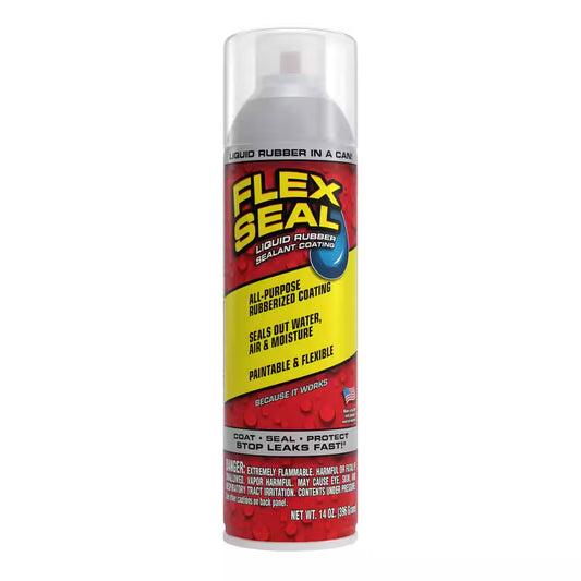 Flex Seal Clear 14 Oz. Aerosol Liquid Rubber Sealant Coating Spray Paint