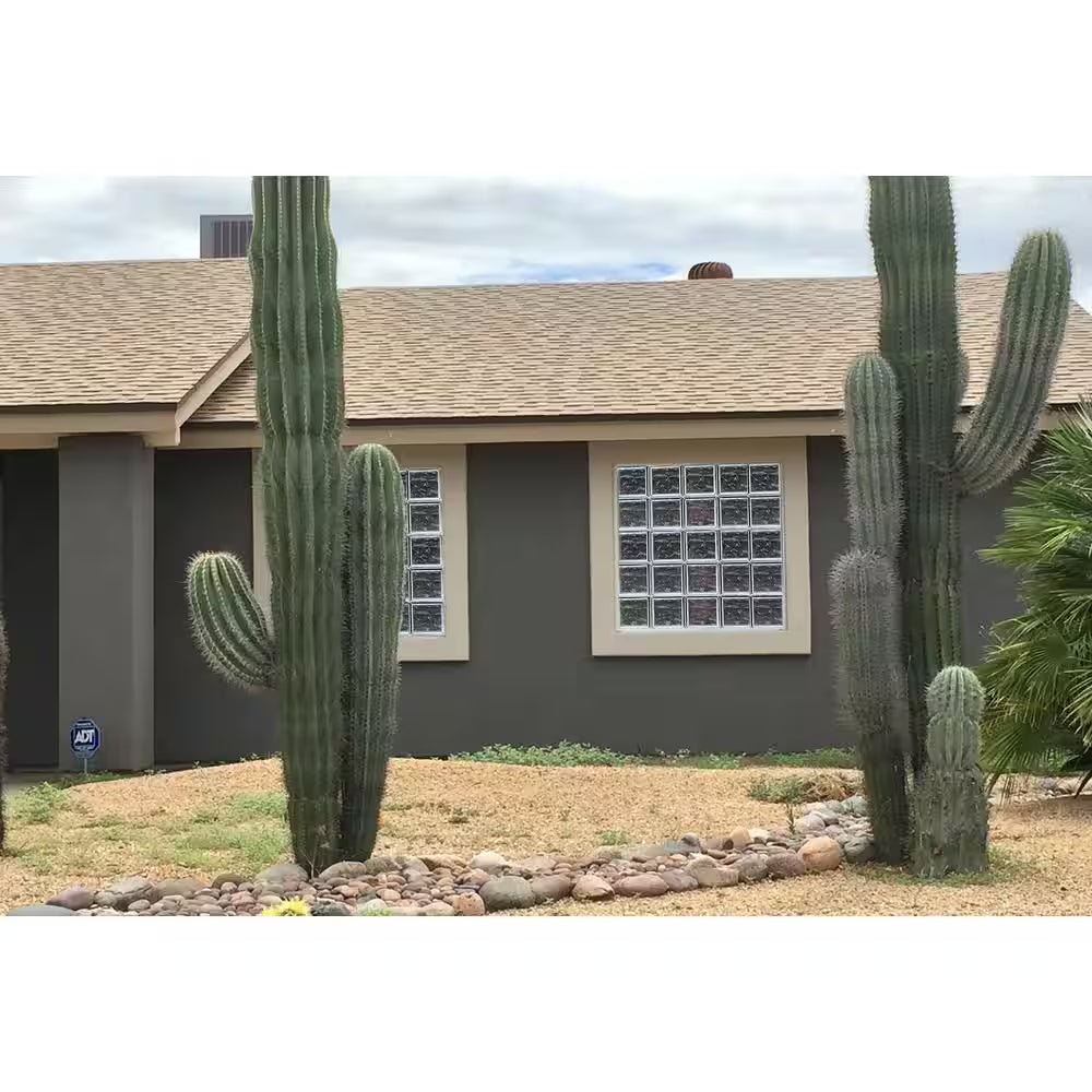 31 In. X 13.5 In. X 3.125 In. Frameless Wave Pattern Non-Vented Glass Block Window