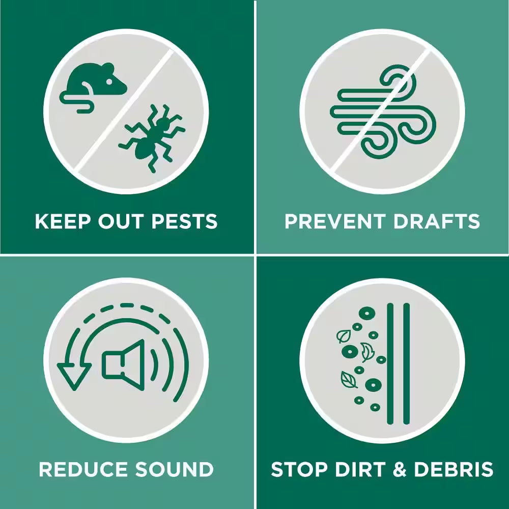 Heavy Duty 2 In. X 3/4 In. Interior/Exterior White Aluminum and Vinyl Screw-On Door Sweep