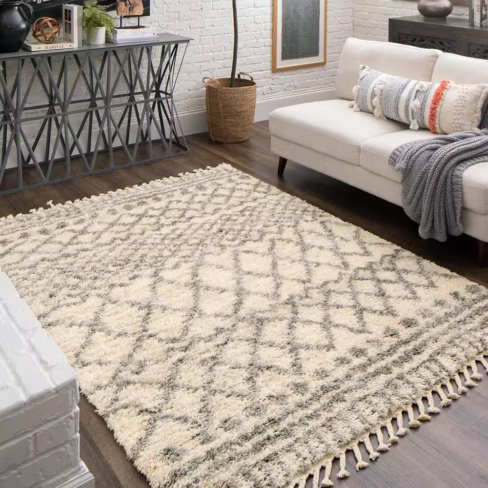 Caspian 6 Ft. X 9 Ft. Cream Moroccan Area Rug
