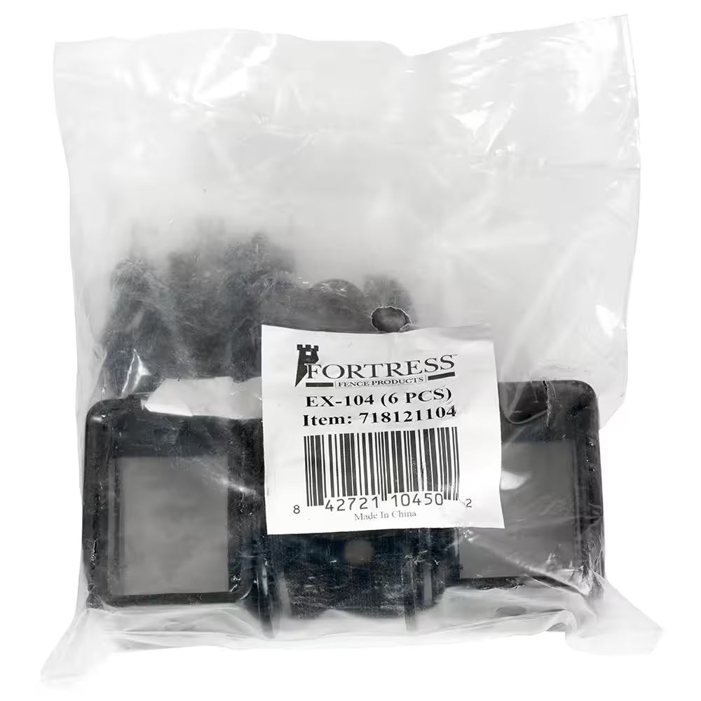 Versai Gloss Black Fence Post End Brackets (6-Pack)