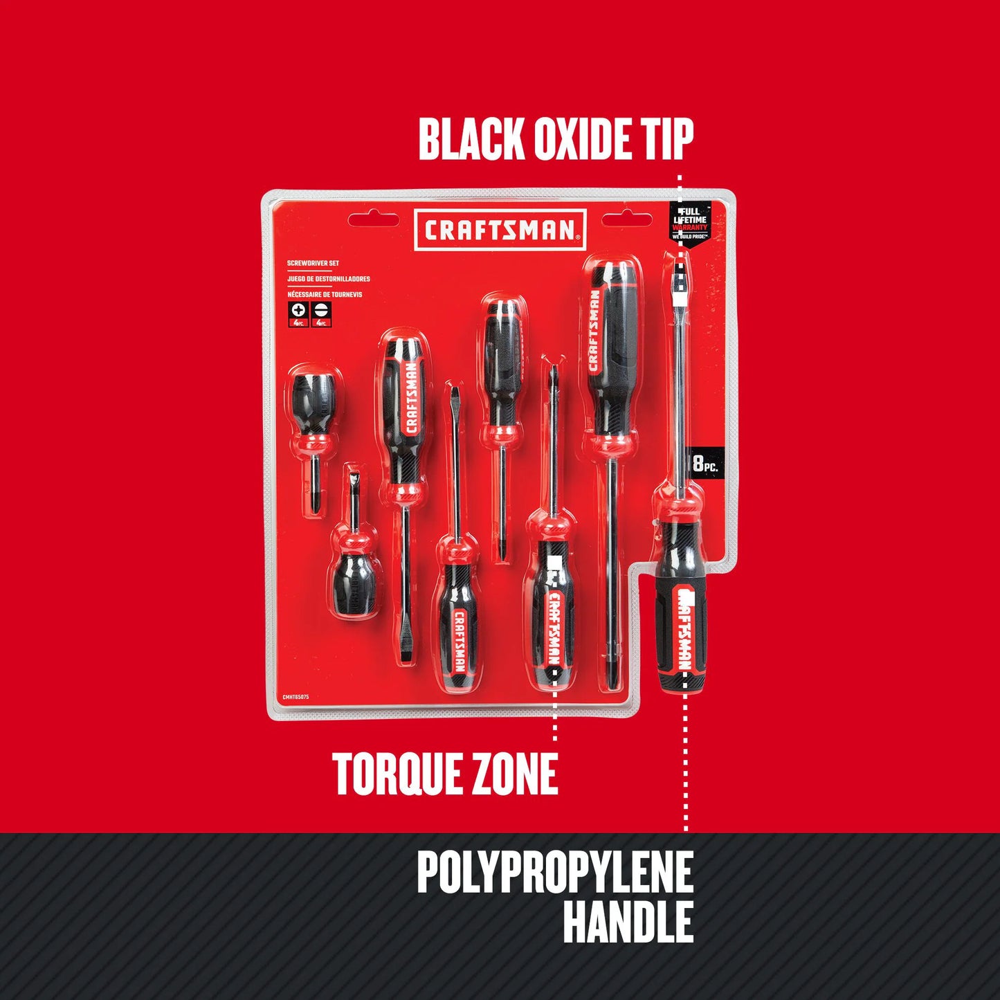 Red 8 -Piece 6-In Screwdriver Set