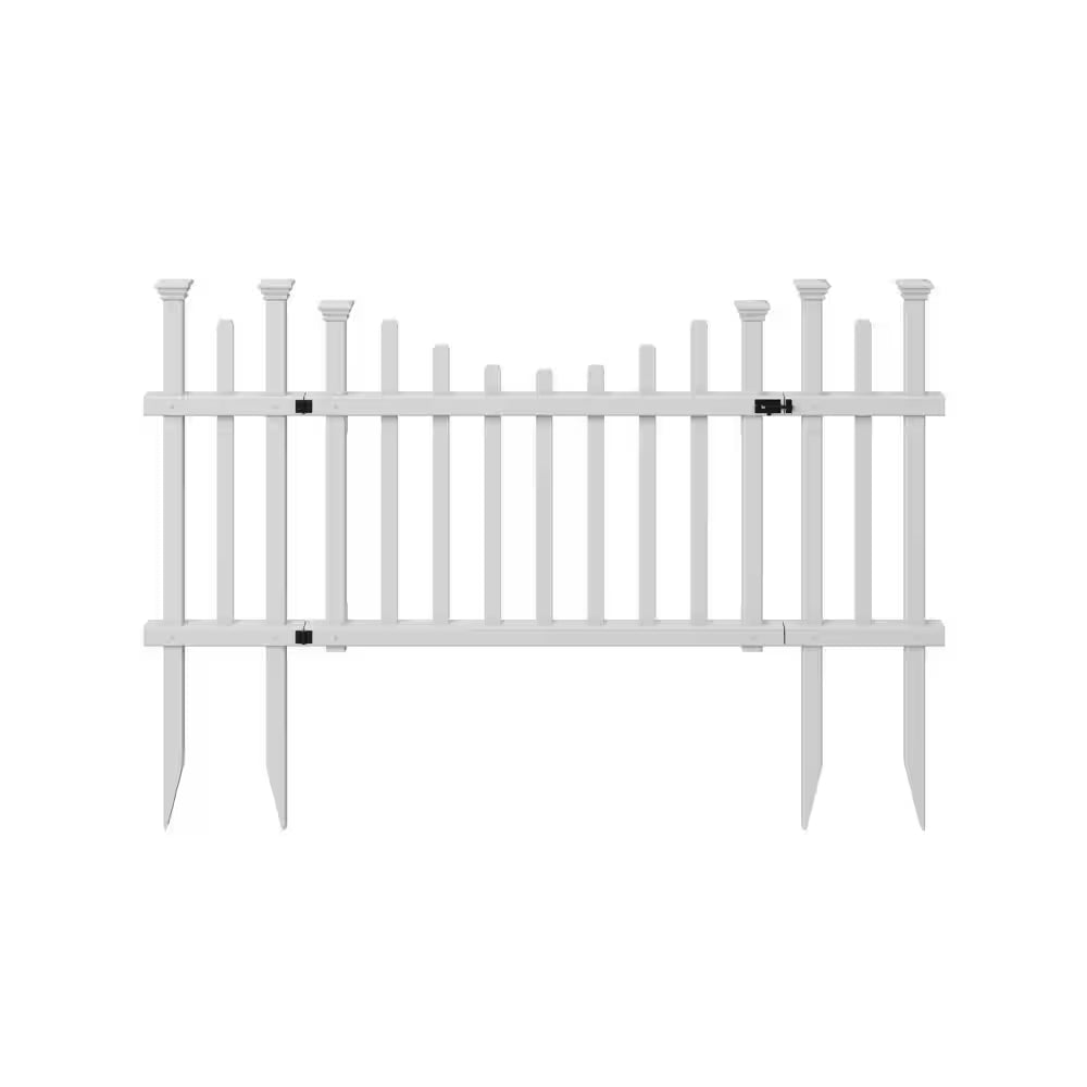 5 Ft. W X 2.5 Ft. H White Vinyl Washington Fence Gate Kit
