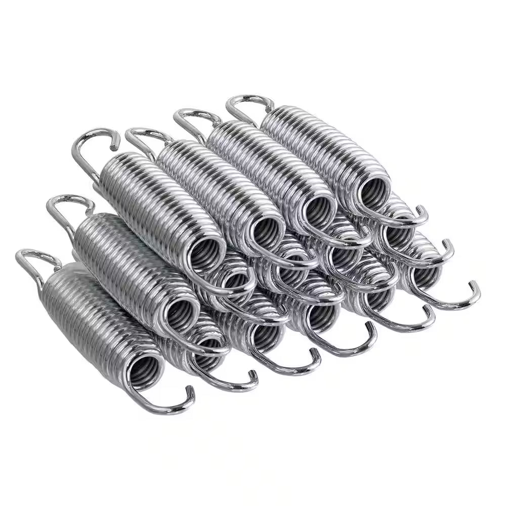 Machrus  5 In. Trampoline Springs, Heavyduty Galvanized, Set of 15 (Spring Size Measures Hook to Hook)
