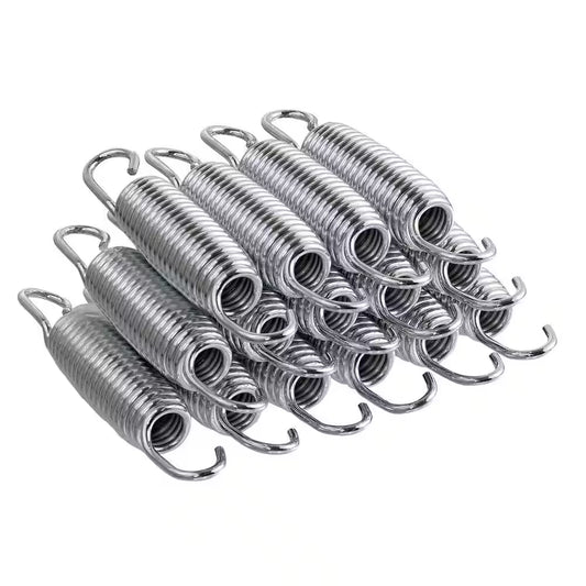 Machrus  5 In. Trampoline Springs, Heavyduty Galvanized, Set of 15 (Spring Size Measures Hook to Hook)