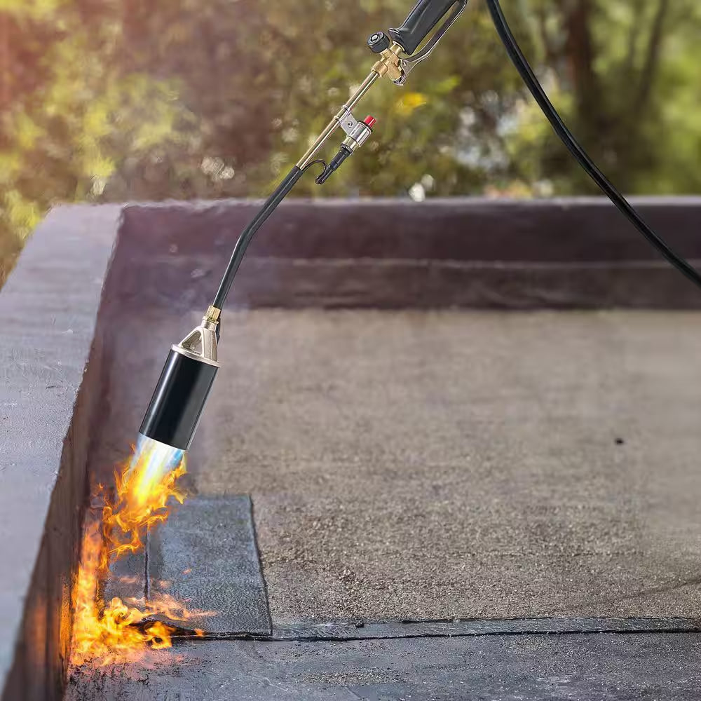 Propane Torch Weed Burner, 1,800,000 BTU with 10Ft. Hose, Adjustable Flame and Turbo Trigger for Garden, Ice and Snow