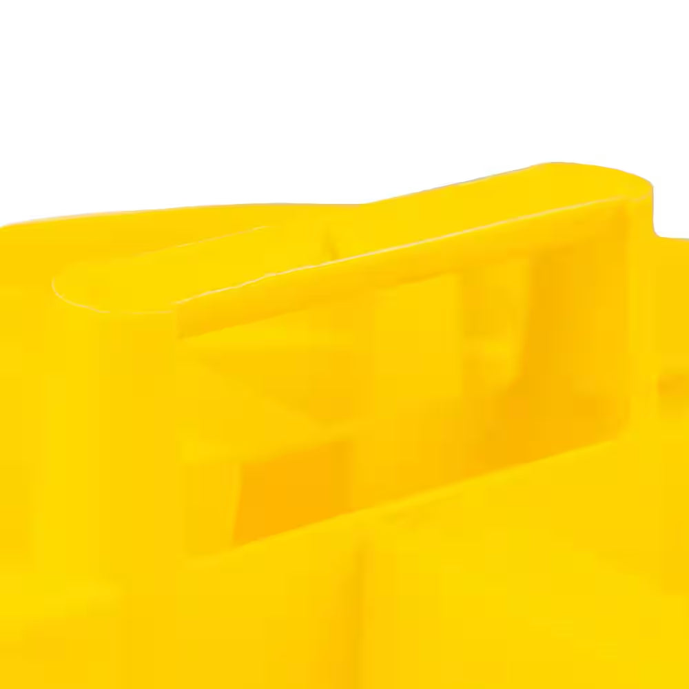 10.25 In. 4-Compartment Bucket Stacker Small Parts Organizer for Bucket Storage in Yellow