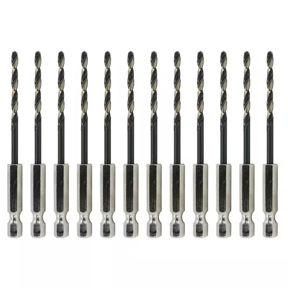 1/8 In. Quick Change Drill Bit with Hex Shank (12-Pieces)