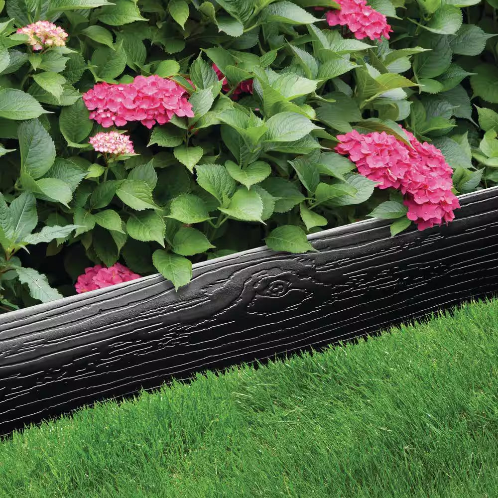 Terrace Board 5 In. X 40 Ft. Black Landscape Lawn Edging with Stakes