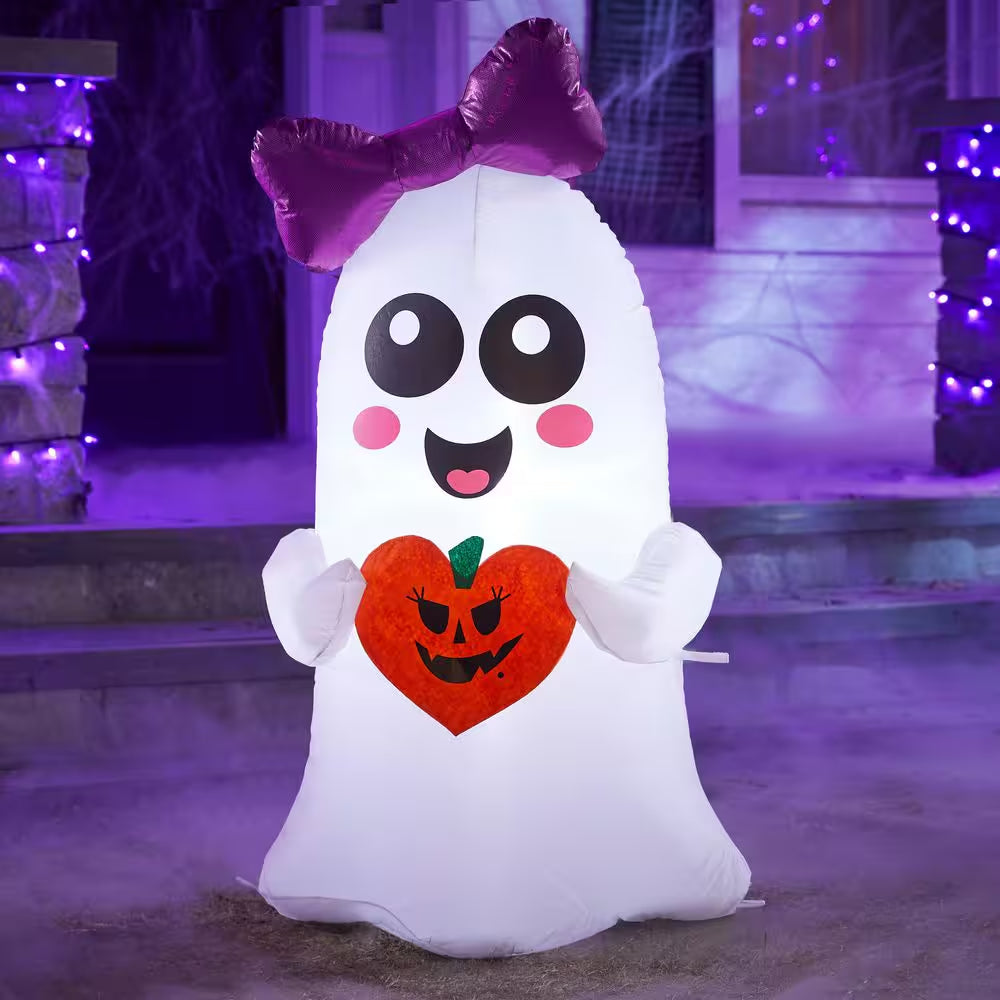 3.5 Ft LED Ghost with Bow Inflatable Airblown®I3