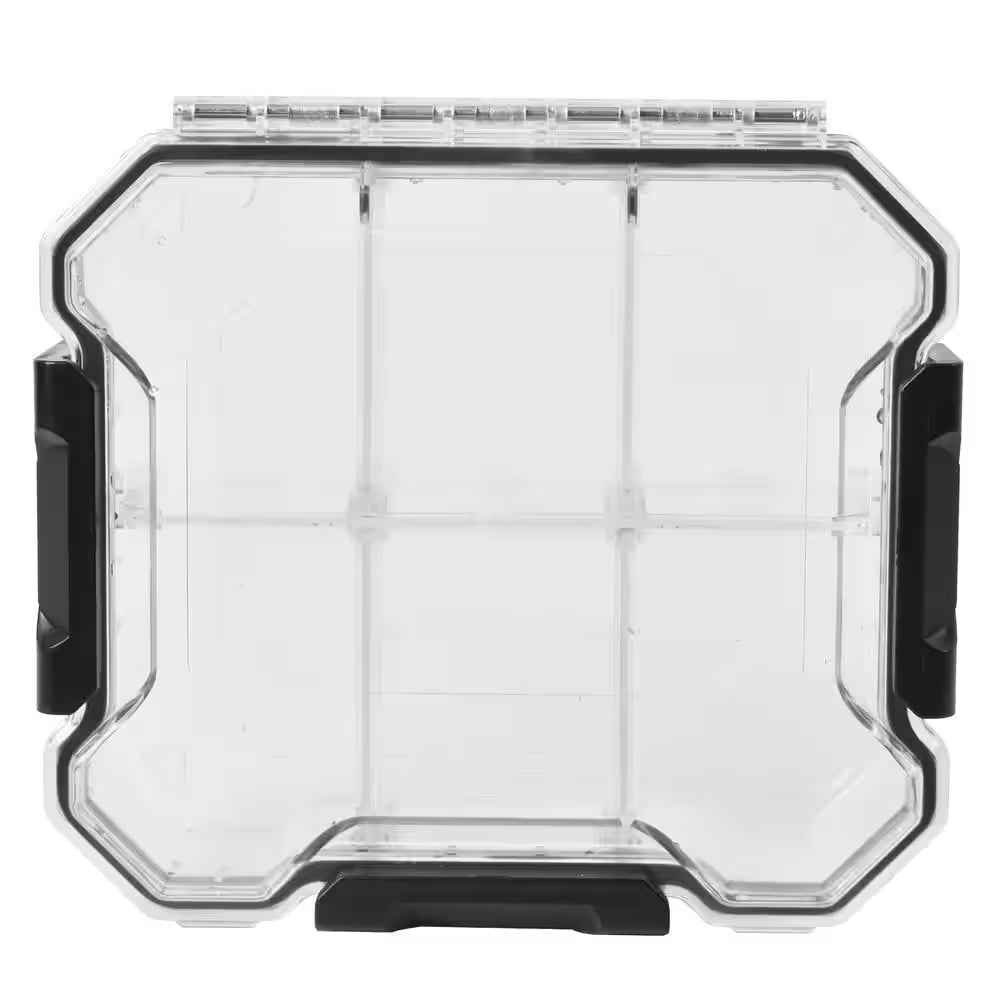 6 In. 6-Compartment Waterproof Storage Bin Small Parts Organizer