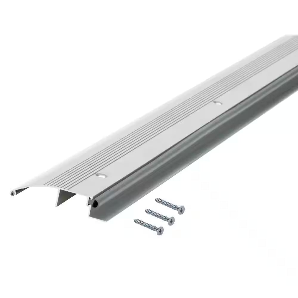 3-1/2 In. X 3/4 In. X 36 In. Silver Aluminum and Vinyl Low-Profile Outswing Door Threshold