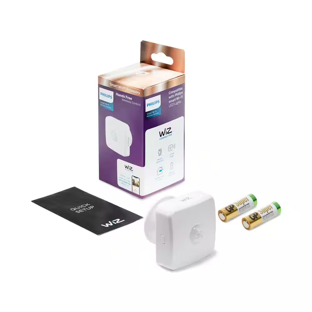 60-Watt Equivalent A19 LED Smart Wi-Fi Color Changing Smart Light Bulb Powered by Wiz & Motion Sensor (1-Pack)