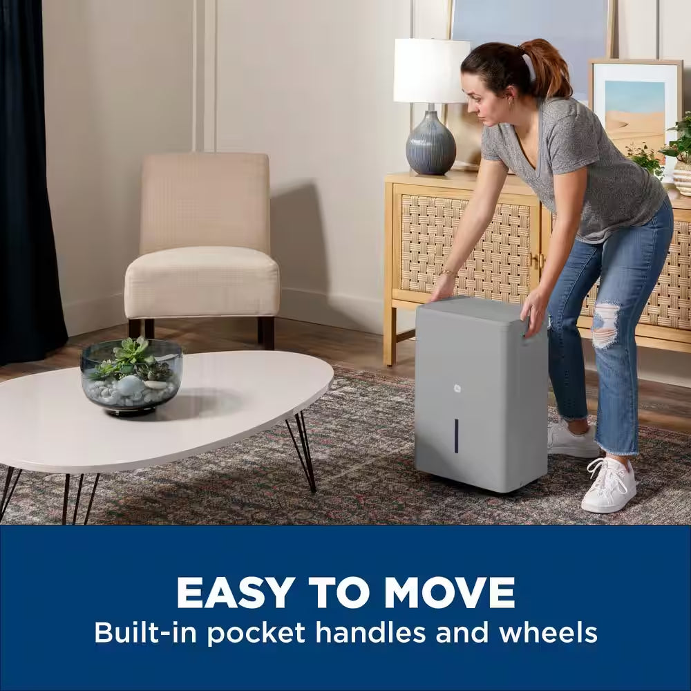 50-Pint Dehumidifier with Built-In Pump for Basement, Gara or Wet Rooms up to 4500 Sq. Ft. in Grey, ENERGY STAR