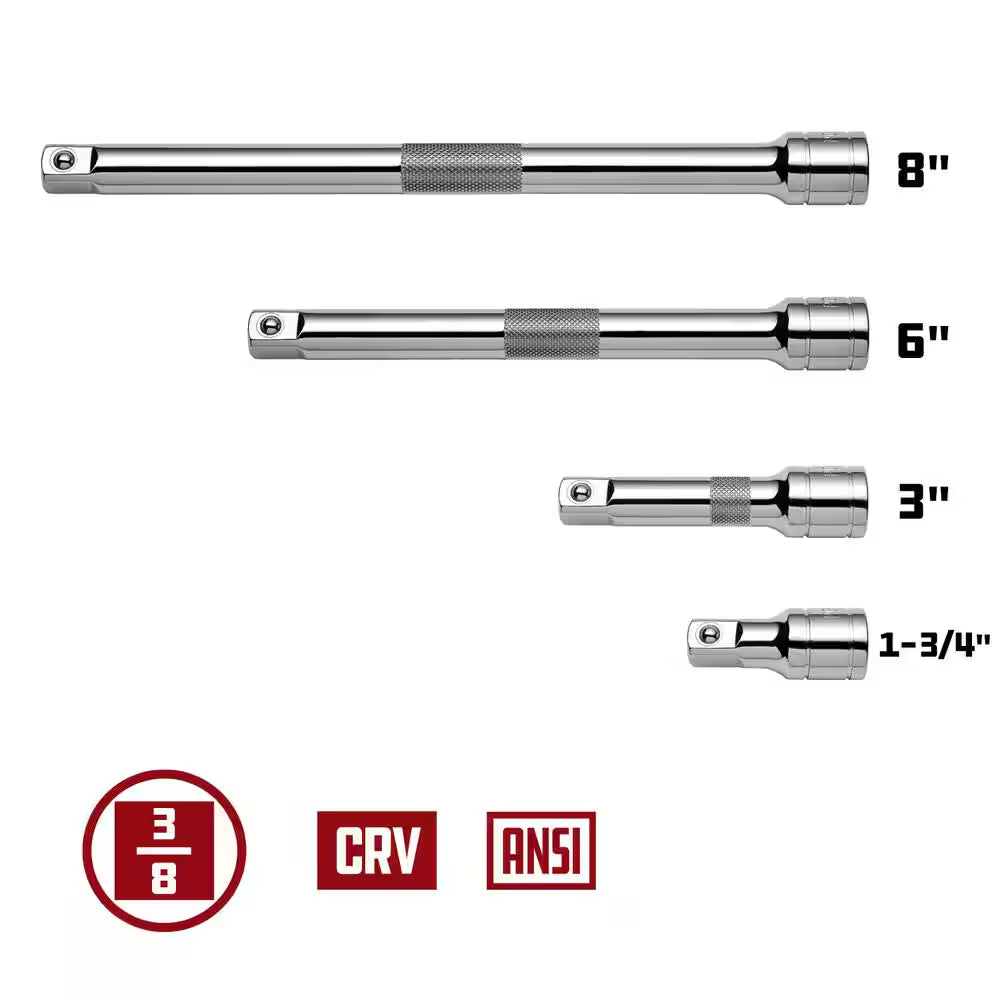 3/8 In. Drive Extension Bar Set (4-Piece)