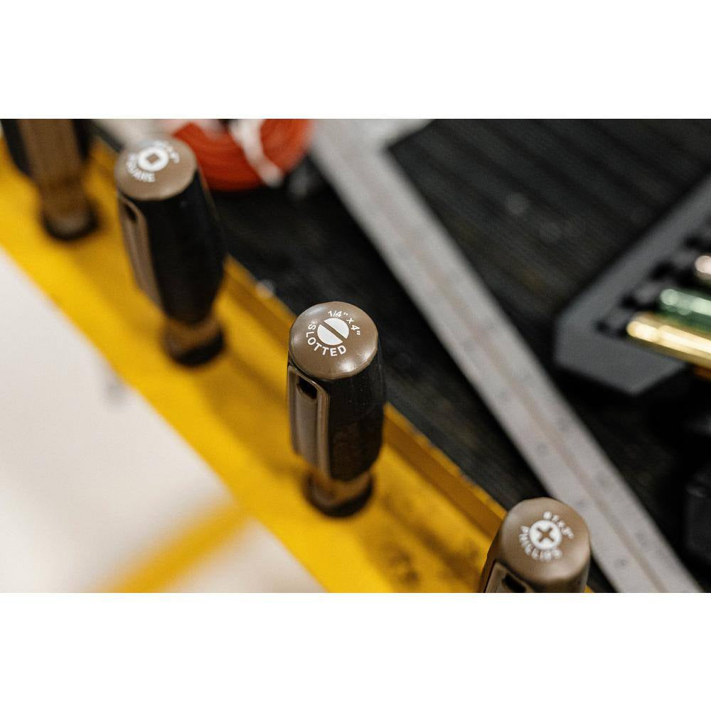 8-Piece Screwdriver Set, Phillips, Slotted, Square, Magnetic Tip, Cr-Mo Steel Shaft