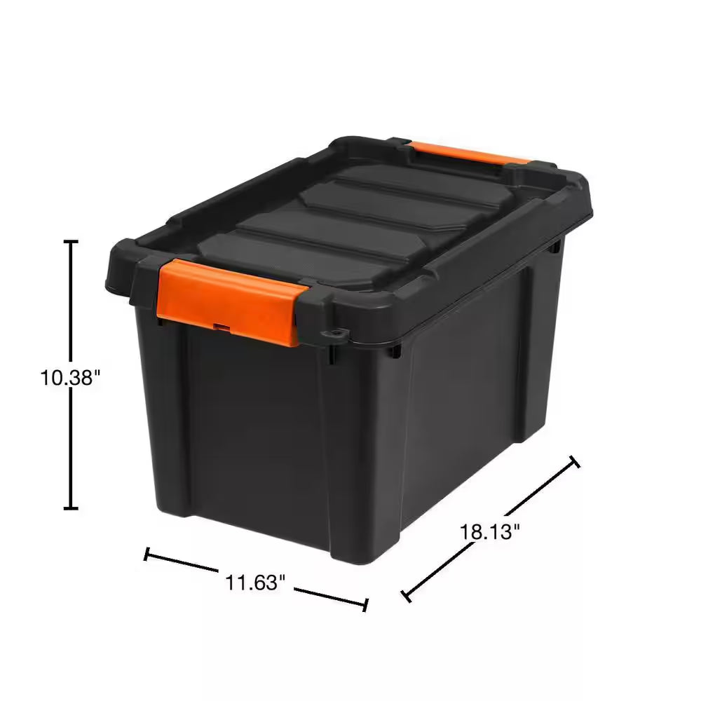 5 Gal. Heavy-Duty Stackable Storage Tote (Set of 4)