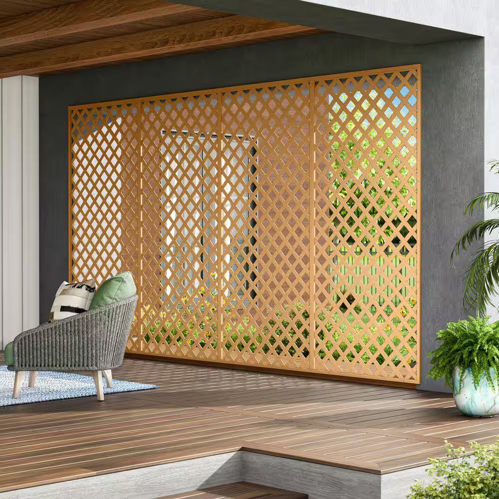 4 Ft. X 8 Ft. Sierra Cedar Classic Diamond Vinyl Lattice Panel