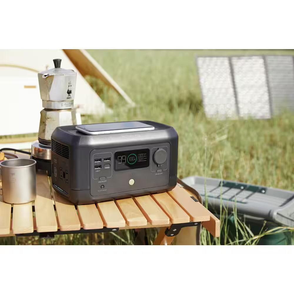 300-Watt Continuous 500-Watt Peak Push Button Start, 210Wh Solar Generator with Fast Recharging