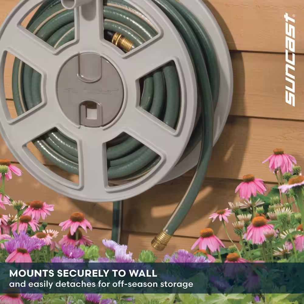 100 Ft. Sidewinder Wall Mount Hose Reel, Light Taupe