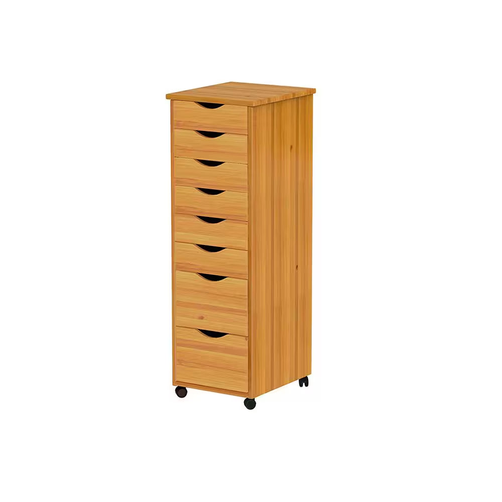 Pine Mobile Storage Roll Cart
