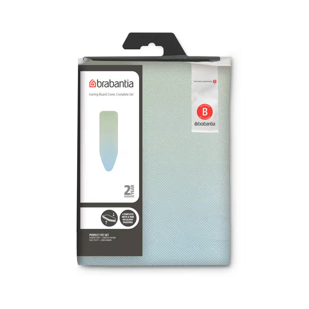 Ironing Board Cover Soothing Sea Medium Size B (49 X 15 In) with (0.3 In) Foam Padding