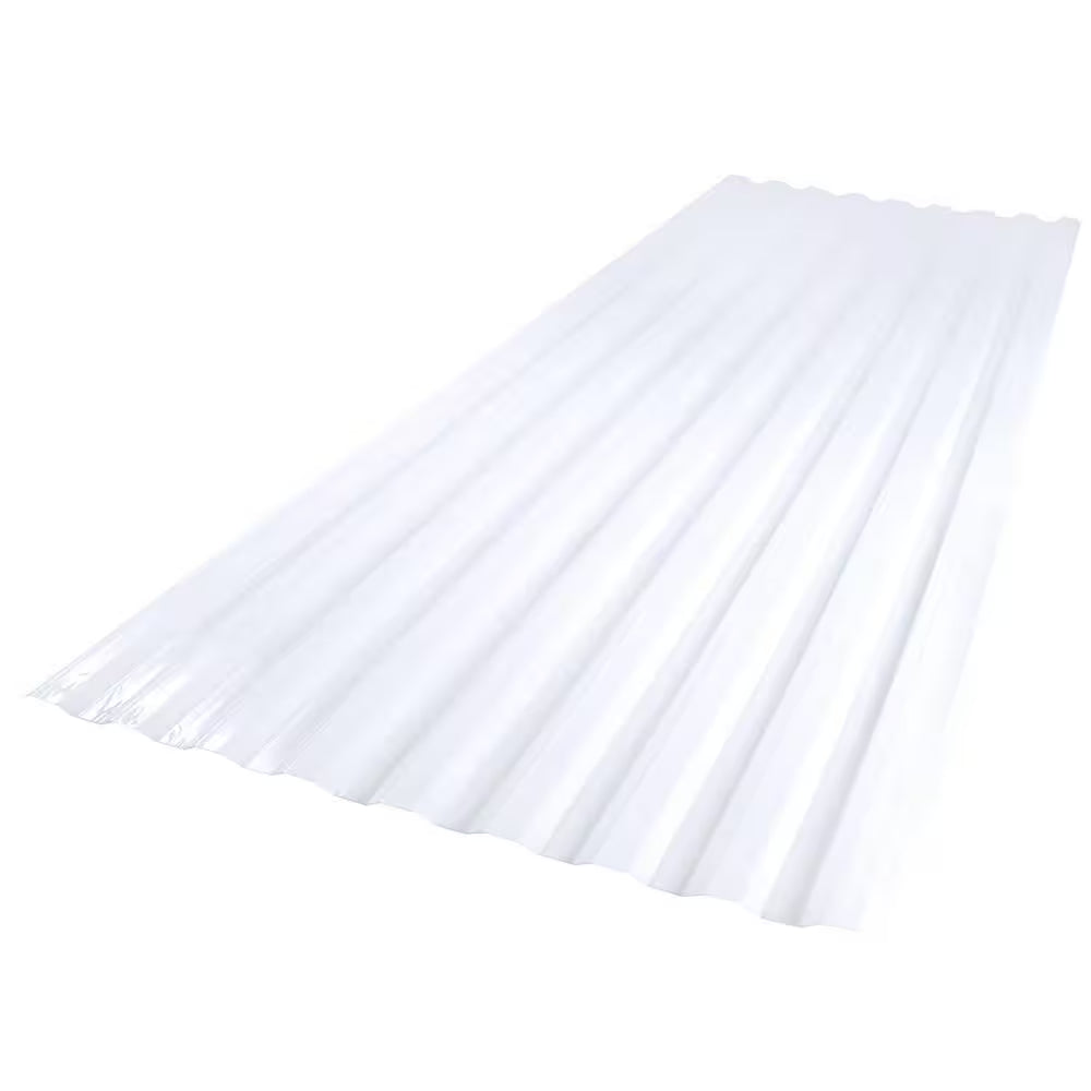 26 In. X 6 Ft. Corrugated Polycarbonate Roof Panel in Clear