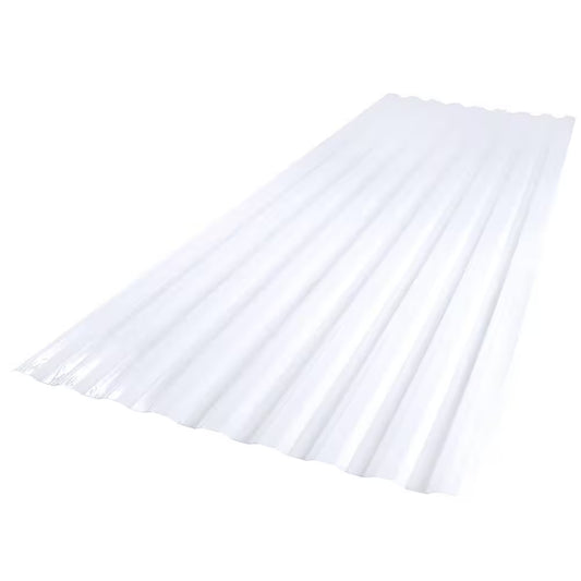 26 In. X 6 Ft. Corrugated Polycarbonate Roof Panel in Clear