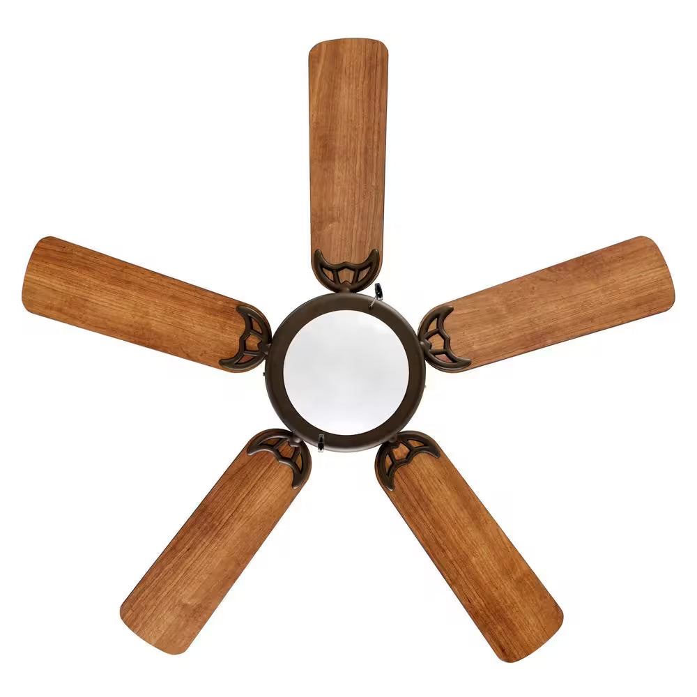 Hugger 44 In. LED Indoor Oil-Rubbed Bronze Ceiling Fan with Light Kit