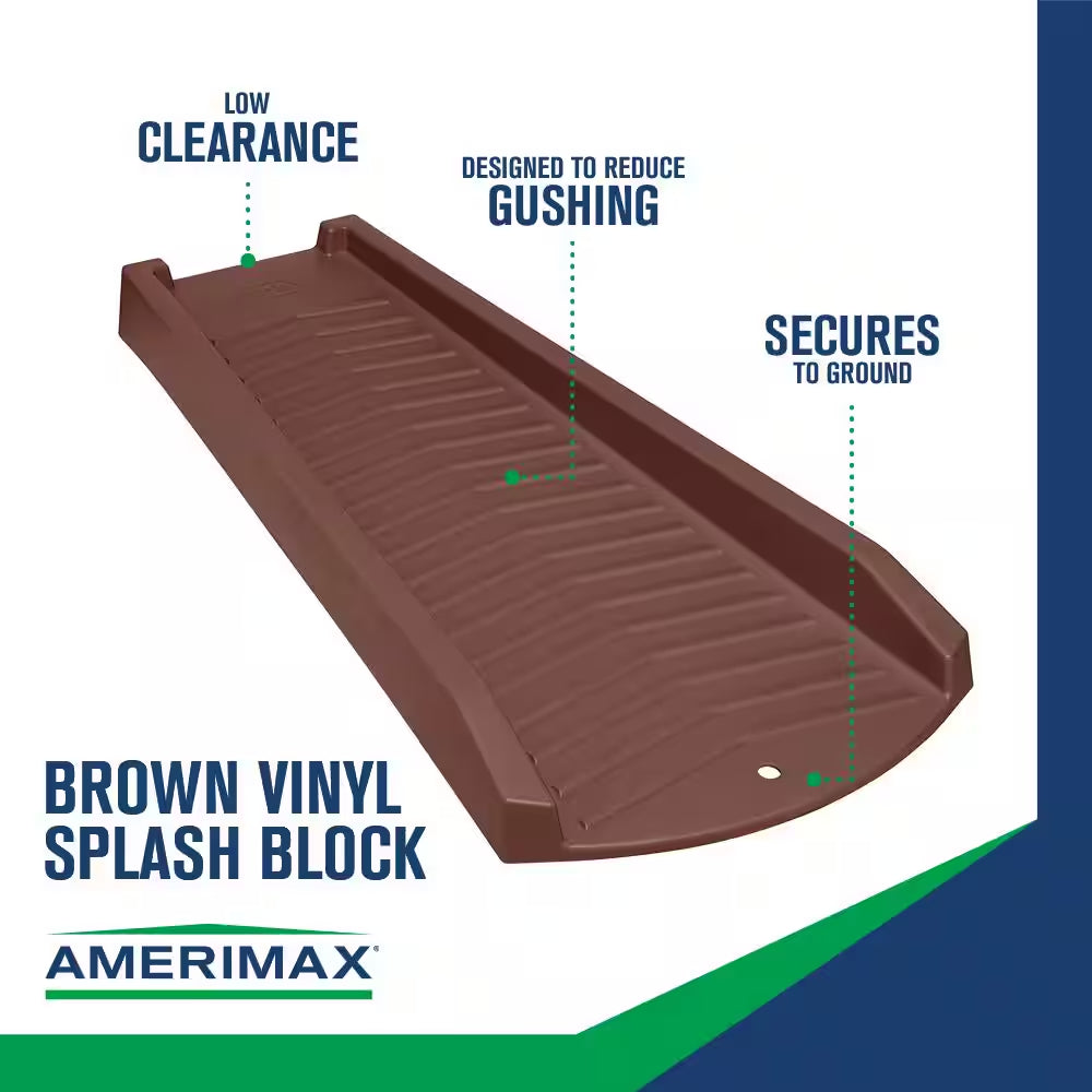 24 In. Brown Vinyl Splash Block