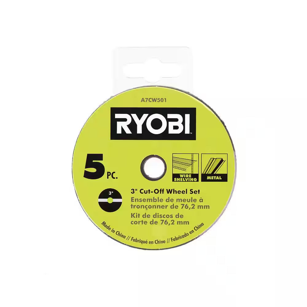 3 In. Aluminum Oxide Cut-Off Wheel Set (5-Piece)