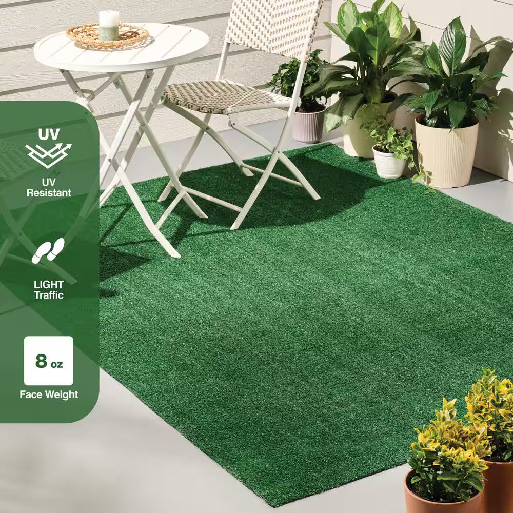 Emerald Green Precut Turf 6 Ft. X 8 Ft. Artificial Grass Rug