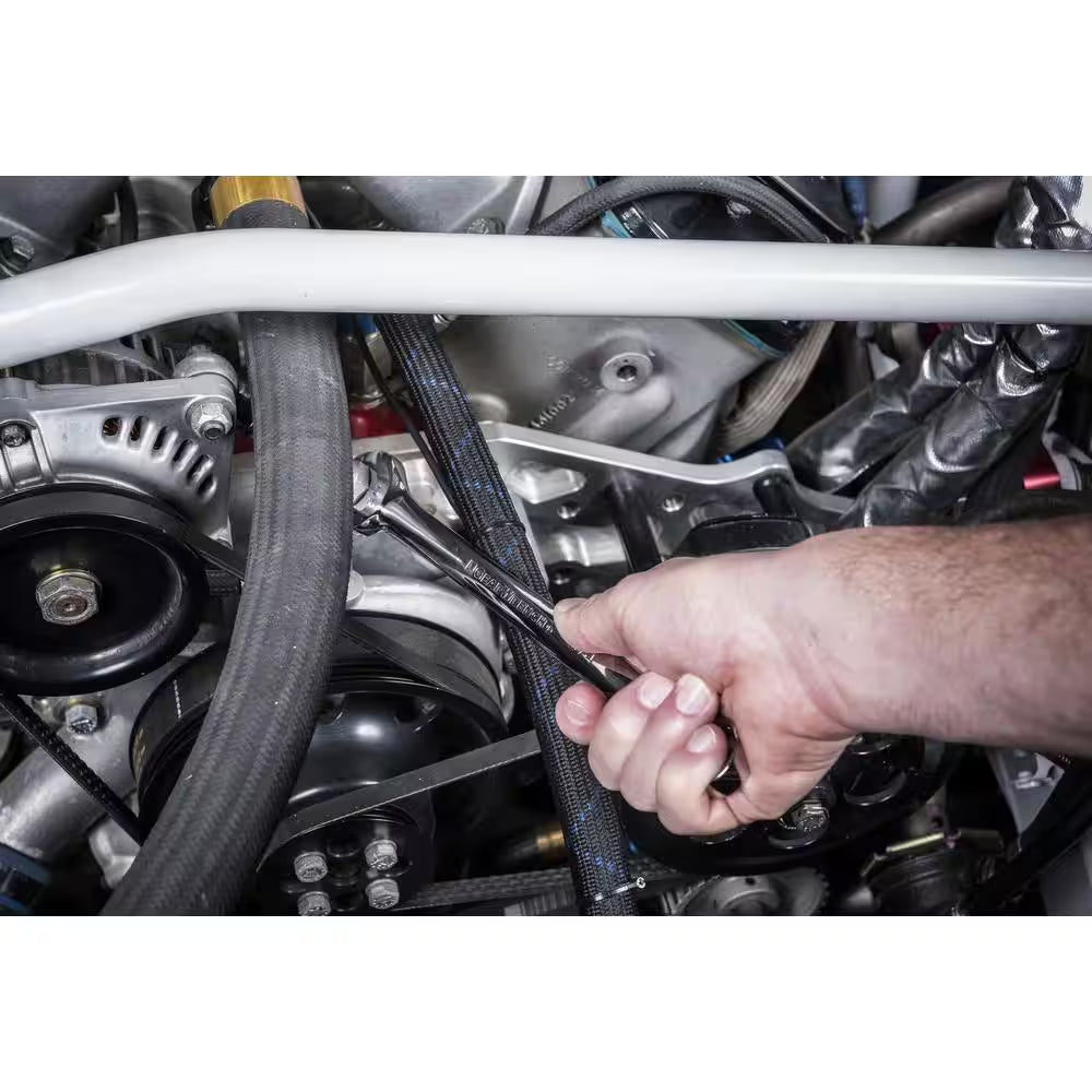 Metric 72-Tooth Combination Ratcheting Wrench Tool Set (16-Piece)