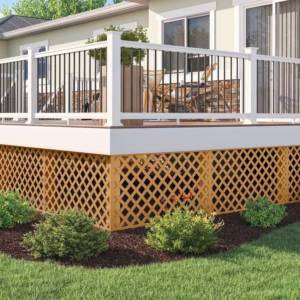 4 Ft. X 8 Ft. Sierra Cedar Classic Diamond Vinyl Lattice Panel