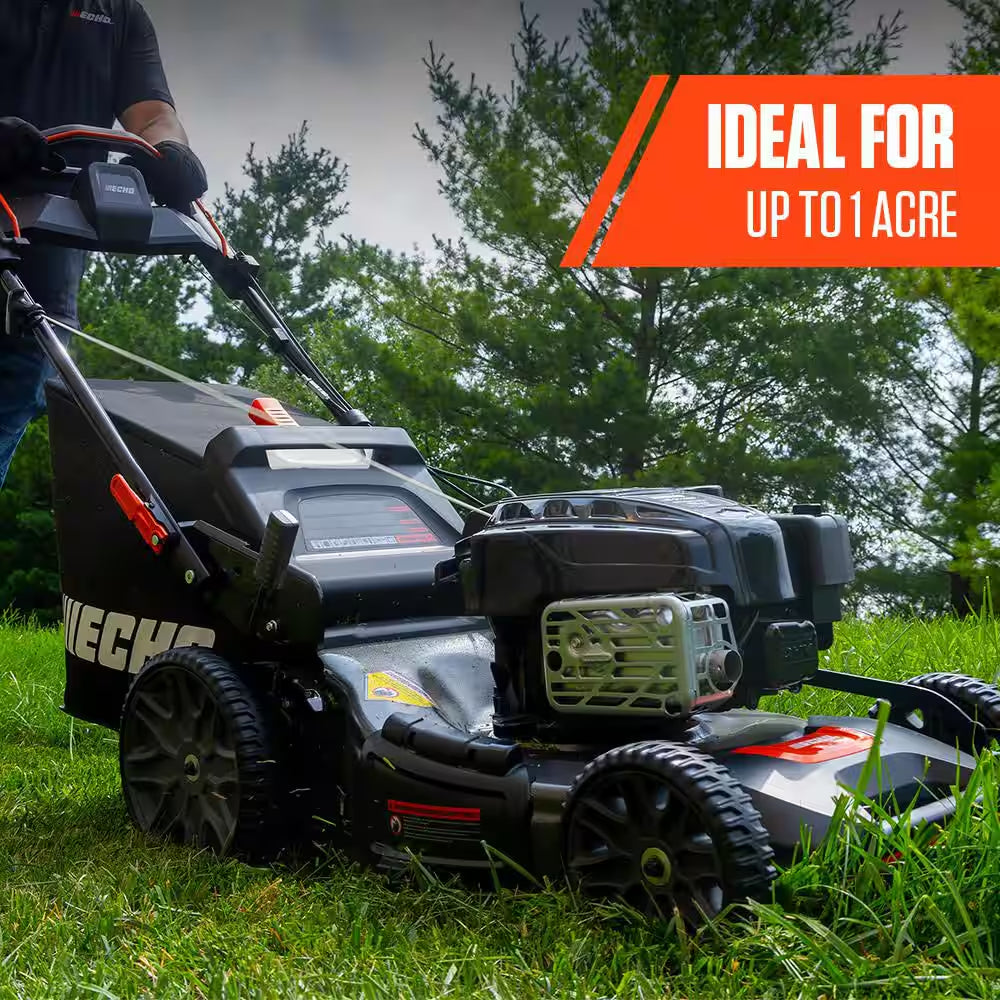 21 In. 190 Cc Briggs and Stratton Gas 3-In-1 Dual Blade RWD Self-Propelled Lawn Mower with Single Lever Deck Adjustment