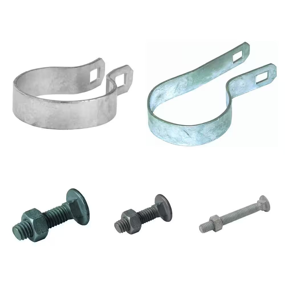 Chain Link Fence Bands with Bolts (20-Sets and 20-Pack)