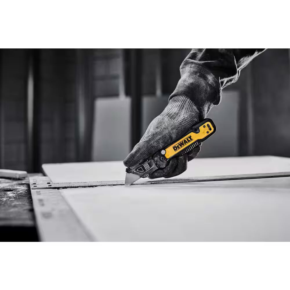 Push and Flip Folding Lock-Back Utility Knife with Blade Storage