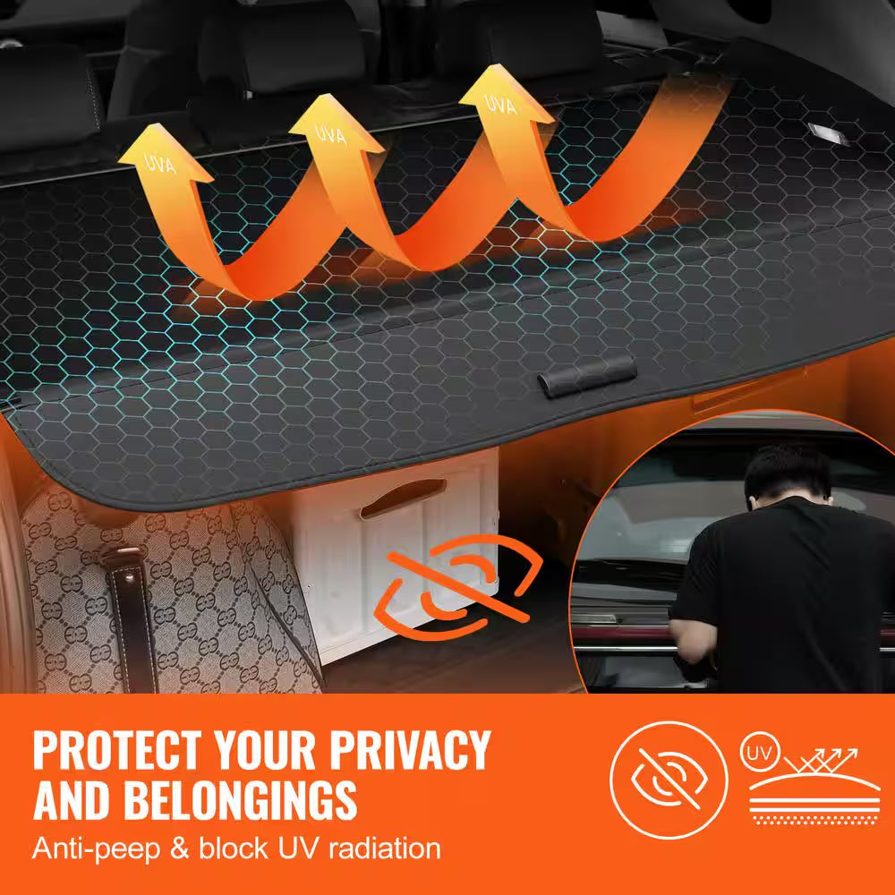 Retractable Cargo Cover for Honda, Upgraded Waterproof Trunk Cover Security Shield Shade for Honda CRV 2023-2024