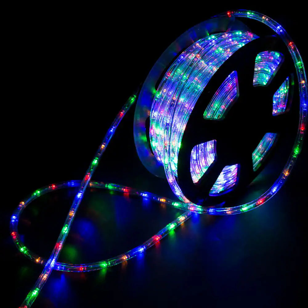 Outdoor 100 Ft. 110-Volt Plug-In Multi-Color Color Changing Light LED Color Changing Lights Rope Light
