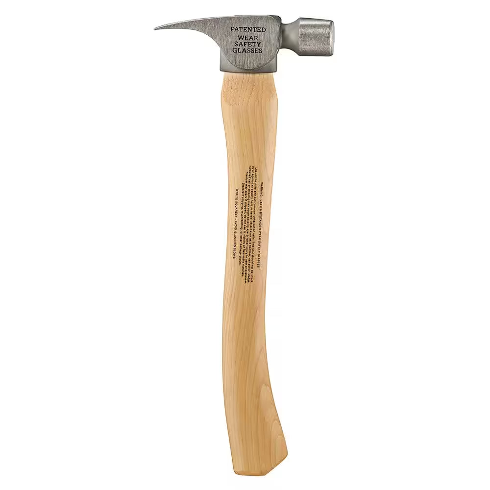 10 Oz. Titanium Smooth Face Hammer with 14 1/2 In. Curved Hickory Handle