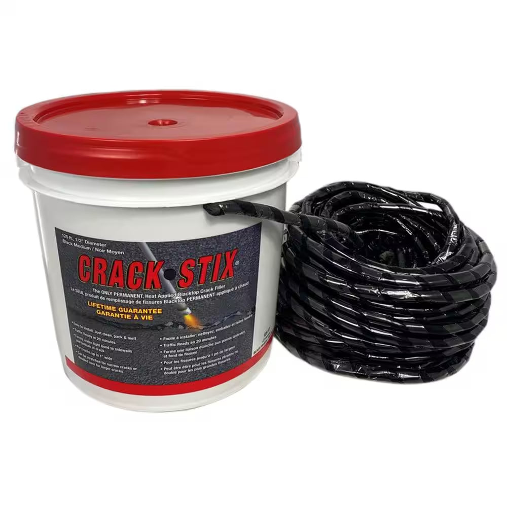 10 Lb. 125 Ft. Medium Black Permanent Blacktop Crack Filler
