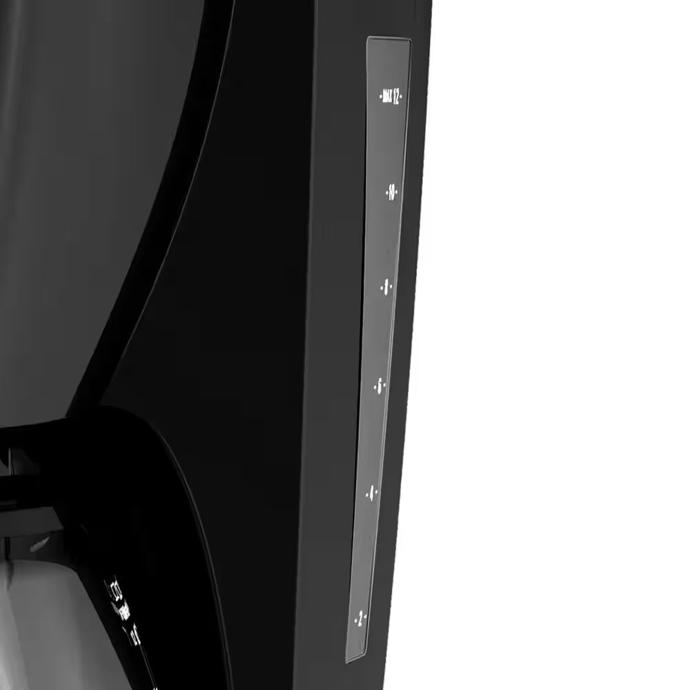 12-Cup Programmable Black Drip Coffee Maker with Glass Carafe, Built-In Timer and Automatic Shut-Off