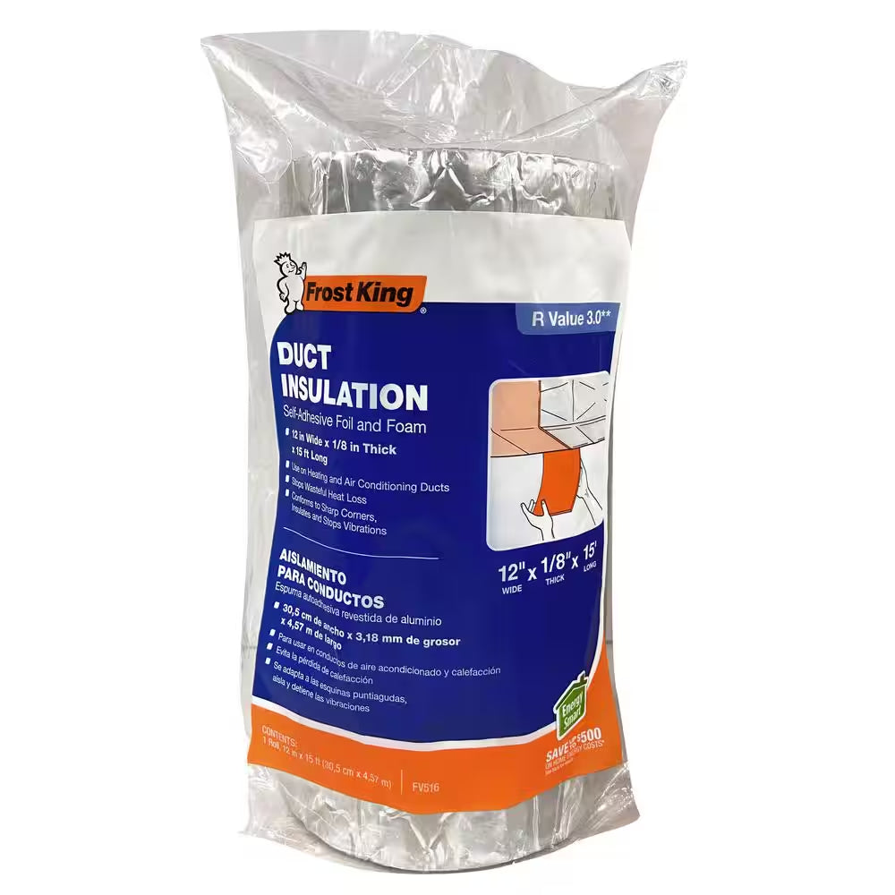E/O 1 Ft. X 1/8 In. X 15 Ft. Self-Stick Foam/Foil Duct Insulation