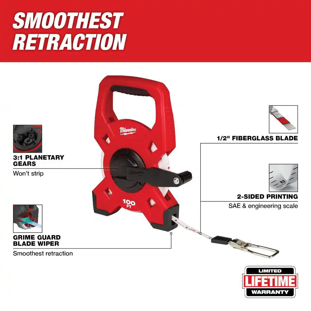100 Ft. Fiberglass Open Reel Long Tape