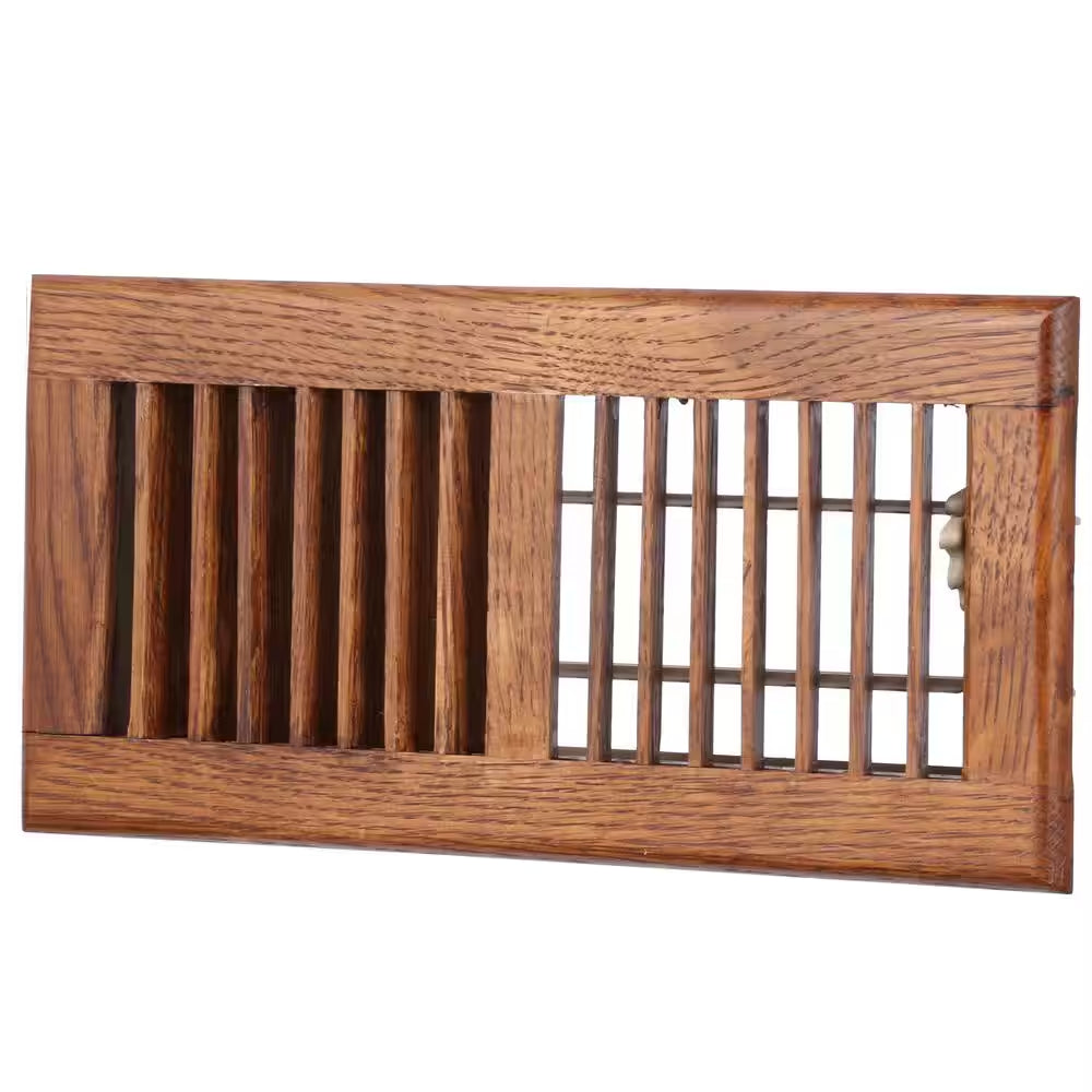 4 In. X 10 In. Oak Floor Diffuser