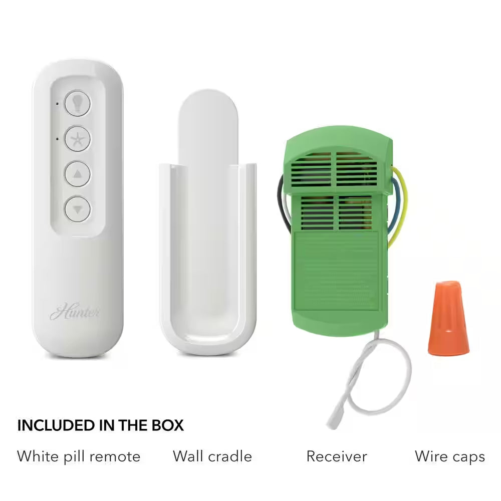 Universal 3 Speed Damp Rated Ceiling Fan Handheld Remote Control White