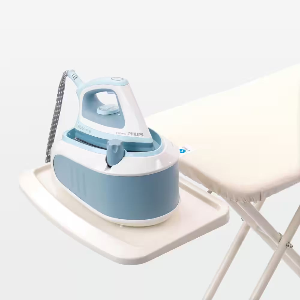 Ironing Board C 49 X 18 in with Solid Steam Unit Holder, Denim Black Cover and Black Frame